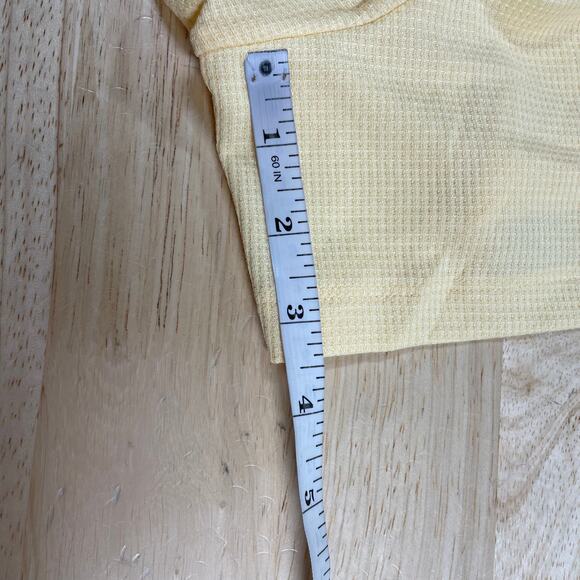 Athleta Wind Down Sleep Shorts Waffle Knit Yellow Women's Size Large NWT - Picture 8 of 9